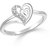 Vidhi Jewels Rhodium & Silver Plated Heart Diamond Studded Brass Finger Ring for Women & Girls [VFR329R]