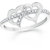 Vidhi Jewels Rhodium Plated Couple Heart Diamond Studded Finger Ring for Women  Girls VFR355R