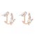 Jazz Jewellery Rose Gold Plated White Cubic Zirconium  Pearl Studded Designer Studs For Women and Girls