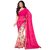 indocart Womens Saree Pink