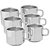 Set of 6 Steel Double wall 100 ml Apple cups