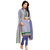Parisha Blue & White Crepe Printed Salwar Suit Material Dress Material (Unstitched)