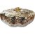 Gold Dust Silver Flower Dry fruit serving tray Plastic Decorative Platter (Silver)