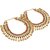 Jewels Gold Alloy Cubic Designer White Diamond Bridal Anklets Set For Women  Girls