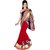 Winza Designer Red Navy Blue Colour Chiffon Georgette Embroidered Half H