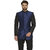 irin Ethnic Blended Silk Blue Indo-Western Bandgala (Indian Coat)  For Men