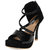Bellafoz Women's Black High Stiletto Heel Fashion Sandal