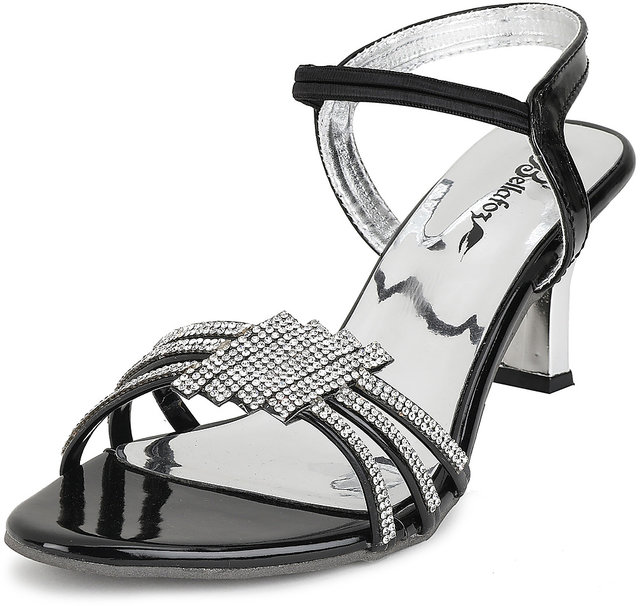 black low stiletto heels