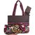Brown Monkey Quilted Diaper Bag with Changing Pad and Accessory Case - 3 Piece