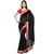 Aaina Black Chiffon Embroidered Saree With Blouse