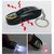 Generic Fake Car Remote Control Shock Keychain with Laser and LED Light (Black)