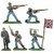 BMC Civil War Confederate Soldiers: 5 Painted 54mm Plastic Army Men Figures