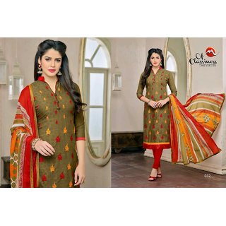Buy D Style Long Straight Suit Cotton Embroidery Amazing In Mehndi Colour With Red Bottom N Fine Embroidery Fancy Suit Unstitched Online 795 From Shopclues From women's trouser suits to fitted suits, tailored suits & matching separates in print & smart styles.