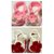 Combo of hand made woolen baby booties in red and pink color for 3 to 12 months kids