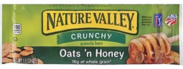 Nature Valley Crunchy Granola Bar, Oats 'N Honey - 1.5 oz pouch