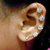 White stone golden kaan earrings