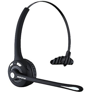 Mpow Pro Truck Driver Bluetooth Headset Over Ear Wireless Bluetooth Earpiece with Mic Over the Head Headset for Cell Phone Call Center VoIP Skype