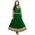 Green party wear anarkali dress material
