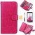 LG G3 Leather Case, SLMY(TM) [Kickstand Feature] [Perfect Fit] LG G3 Wallet Case, Luxury Wallet PU Leather Case Flip Cover Built-in Card Slots & Stand, [Wallet Feature] (Rose Red)