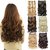 DEEKA Curly 3/4 Full Head Clip in Hair Extension One Piece 5 Clips 130g/4.6oz -Light Brown