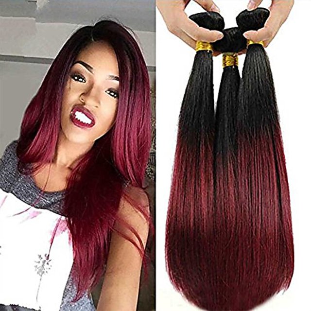 Buy Top Hair Human Hair Peruvian Ombre Hair 4 Bundles 12 14 16 18