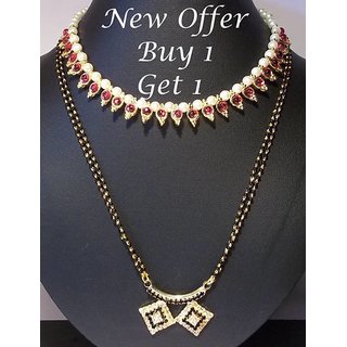 Special offer buy 1 get 1 free pearl mangalsutra