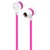 iLuv IEP334WPKN Neon Sound High-Performance Earphones, White Pink