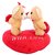 Dealbindaas Kissing Couple On Heart Valentine Stuff Teddy Bear (Assorted Colors)