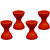 Nilkamal Stool 12 Set of 04 (RED) By HOMEGENIC