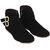 ABJ Fashion Double Buckle Women's Stylish Black Boots