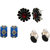 My Design Combo Studs Party Wear Earrings Set Of 3 For Women And Girls