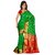 sehgal sons Green & Maroon Silk Plain Saree With Blouse
