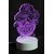 3D LED Acrylic Night Lamp with 3 changeable colors (Red,Blue,Violet)