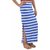 Timbre A Line Ankle Length Striped Skirt - Cotton Fabric - Sizes Available