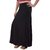 Timbre A Line Maxi Length Black Panel Skirt - Viscose Fabric - Sizes Available