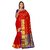 sehgal sons Blue & Maroon Cotton Plain Saree With Blouse