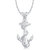 Vk Jewels Anchor Rhodium Plated Pendant - P1372r Vkp1372r by Vkjewelsonline 
