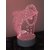 3D LED Acylic Dolphin Image Night Lamp with 3 changeable colors (Red,Blue,Violet)