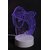 3D LED Acylic Dolphin Image Night Lamp with 3 changeable colors (Red,Blue,Violet)