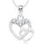 VK Jewels Double Heart Rhodium Plated Alloy Pendant for Women  Girls - P2127R VKP2127R