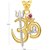 VK Jewels Om Trishul Pendant gold and Rhodium plated -  P1484G [VKP1484G]