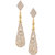 Nitals Jewellery AD Studded Long Earrings with carving