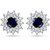 VK Jewels Blue Stone Gold and Rhodium Plated Alloy Stud Earrings for Women  Girls -ER1411G VKER1411G