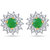 VK Jewels Green Stone Gold and Rhodium Plated Alloy Stud Earrings for Women & Girls -ER1412G [VKER1412G]