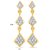 VK Jewels Rhombus Shape Gold and Rhodium Plated Alloy Drop Earrings for Women & Girls -ER1440G [VKER1440G]