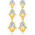 VK Jewels Simpal Drop Gold and Rhodium Plated Alloy Drop Earrings for Women & Girls -ER1442G [VKER1442G]
