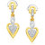 VK Jewels Inverted Heart Gold and Rhodium Plated Alloy Stud Earrings for Women & Girls -ER1464G [VKER1464G]