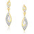 VK Jewels New Fashion Gold And Rhodium Plated Earrings -ER1174G [VKER1174G]