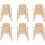 Nilkamal Passion Garden Set of 6 Chair (Biscuit) By HOMEGENIC
