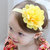 AkinosKIDS Wavy Edge Hollow Out Yellow Flower soft Elastic Newborn Headband